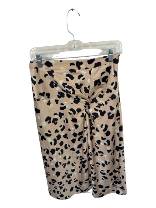 Hutch Size 6 Tan & black Polyester Blend Side Zip Animal Print Midi Skirt Tan & black / 6