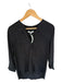 Sandro Size 2/M Black Silk Long Sleeve Lace Detail Button Down Top Black / 2/M