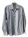 Theory Size S Blue & White Cotton Vertical Pinstripe Button Up Collar Top Blue & White / S