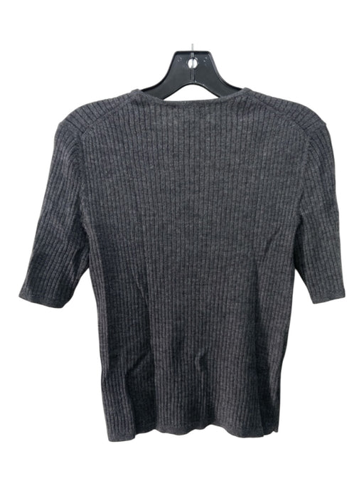 Brooks Size M Dark Gray Merino Wool Ribbed Sock Short Sleeve Top Dark Gray / M