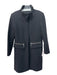 Reiss Size 8 Black Wool Blend Snap & Zipper Pockets SHW Long Sleeve Coat Black / 8