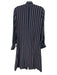 Frame Size S Navy, Red, White Silk Striped Long Sleeve Maxi Button up Dress Navy, Red, White / S