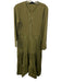 Veronica Beard Jeans Size S Green Cotton Long Sleeve Buttons Ribbed Bodice Dress Green / S