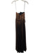 Retrofete Size M Copper Brown Polyester Sleeveless Side Split Shimmer Dress Copper Brown / M