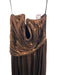 Retrofete Size M Copper Brown Polyester Sleeveless Side Split Shimmer Dress Copper Brown / M