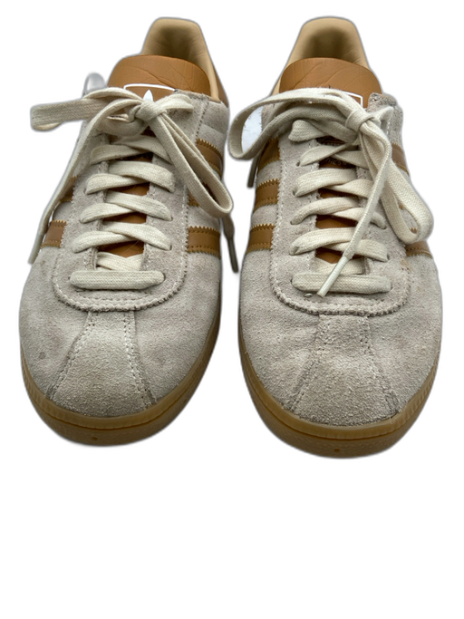 Adidas Shoe Size 7 Beige & Brown Suede 3 Stripe Lace Up Low Top Sneakers Beige & Brown / 7