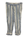 Serena & Lily Size XS Blue & White Linen Elastic Drawstring Waist Pant Set Blue & White / XS