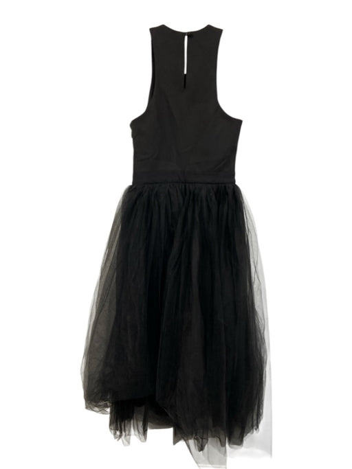 Elizabeth & James Size 4 Black Polyester & Viscose Sleeveless High Neck Dress Black / 4
