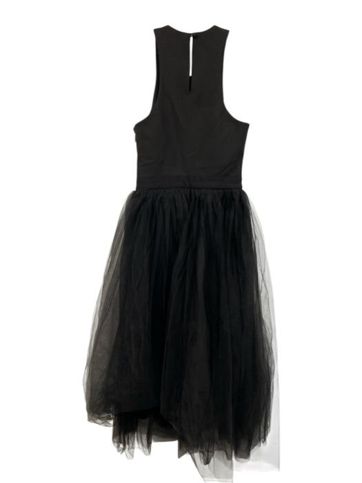 Elizabeth & James Size 4 Black Polyester & Viscose Sleeveless High Neck Dress Black / 4