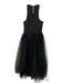 Elizabeth & James Size 4 Black Polyester & Viscose Sleeveless High Neck Dress Black / 4