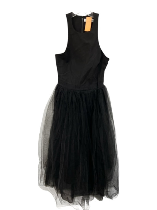 Elizabeth & James Size 4 Black Polyester & Viscose Sleeveless High Neck Dress Black / 4