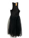 Elizabeth & James Size 4 Black Polyester & Viscose Sleeveless High Neck Dress Black / 4