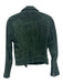 BlankNYC Size XS Dark Green Leather Suede Gunmetal Hardware Collar Moto Jacket Dark Green / XS