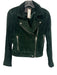 BlankNYC Size XS Dark Green Leather Suede Gunmetal Hardware Collar Moto Jacket Dark Green / XS
