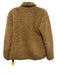 J Crew Size XS Light Brown & Black Polyester Sherpa Fleece Collar Buttons Jacket Light Brown & Black / XS