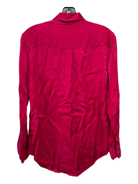Equipment X Tabitha Simmons Size XS Hot pink Viscose Long Sleeve Star Design Top Hot pink / XS