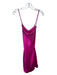 Aidan Size 2 Fuchsia Satin Spaghetti Strap Drape Front Slip Inc Mini Dress Fuchsia / 2