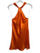 Amanda Uprichard Size XS Orange Silk Twist Strap keyhole front Mini Dress Orange / XS