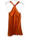 Amanda Uprichard Size XS Orange Silk Twist Strap keyhole front Mini Dress Orange / XS