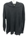 FP Movement Size M Charcoal Gray Cotton Blend Waffle Knit Hooded Side Slits Top Charcoal Gray / M