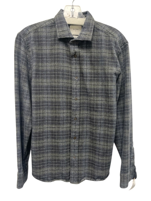 Billy Reid Size S Gray & Green Cotton Plaid Button Down Men's Long Sleeve Shirt Gray & Green / S