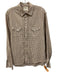 Billy Reid Size S White & Brown Cotton Plaid Button Down Men's Long Sleeve Shirt White & Brown / S