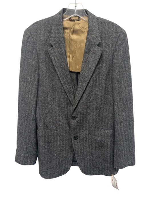 Billy Reid Gray & White Wool Wool 2 Button Men's Suit Gray & White / 36R