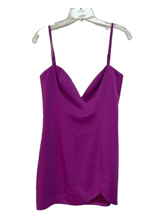 NBD Size Medium Purple Polyester V Neck Spaghetti Strap Mini Lined Dress Purple / Medium