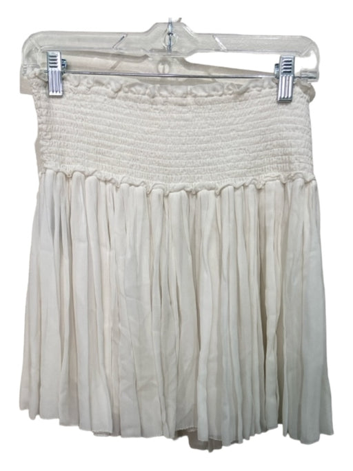 Isabel Marant Size 36 White Viscose Elastic Waist Pleat Detail Ruffle Skirt White / 36