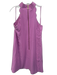 Ted Baker Size 2 Purple Pink Polyester Sleeveless Scalloped Halter Neck Dress Purple Pink / 2