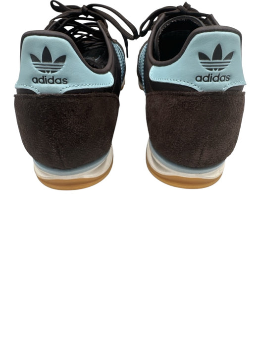 Adidas Shoe Size 8.5 Brown & Blue Leather & Nylon Low Top Lace Up Sneakers Brown & Blue / 8.5
