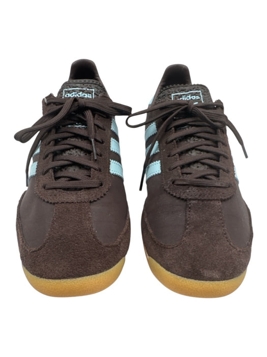 Adidas Shoe Size 8.5 Brown & Blue Leather & Nylon Low Top Lace Up Sneakers Brown & Blue / 8.5