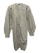 COS Size 2 Gray & White Cotton Stripe Long Sleeve Midi Button up Dress Gray & White / 2