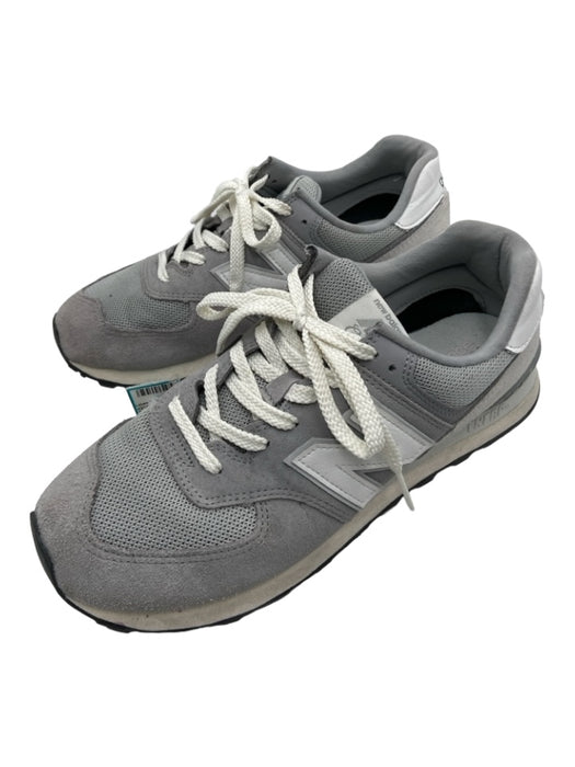 New Balance Shoe Size 10 AS IS Gray White Suede Solid Sneaker Men s Shoes Labels Resale Boutique