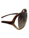 Versace Brown & Tan Acetate Gradient Lens Square Oversize Sunglasses Brown & Tan