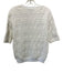 Sandro Size Est M White Acrylic Blend Textured Short Sleeve Words Crew Neck Top White / Est M