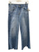 7 For All Mankind Size 26 Light Wash Cotton Blend Wide Leg Frayed Hem Jeans Light Wash / 26