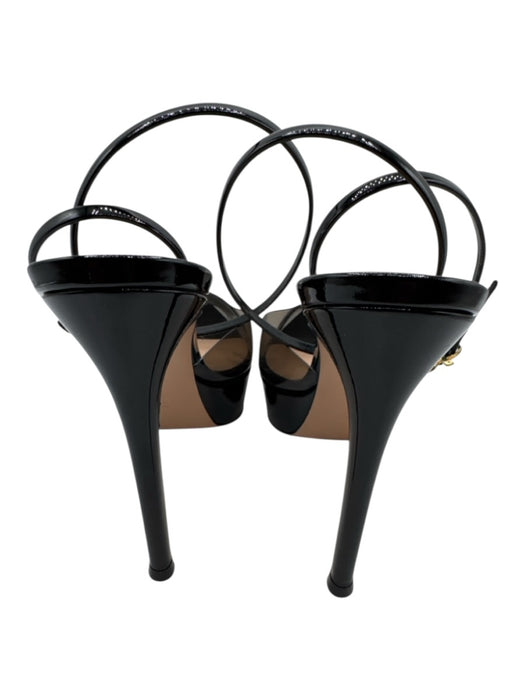 Gianvito Rossi Shoe Size 37.5 Black Patent Leather Pointed Toe Platform Pumps Black / 37.5