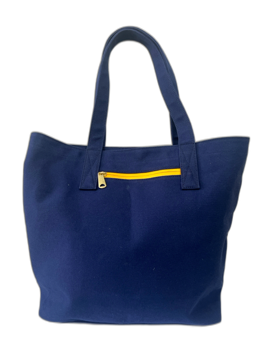 Porter AS IS Navy Cotton Solid Tote Men's Bag Navy