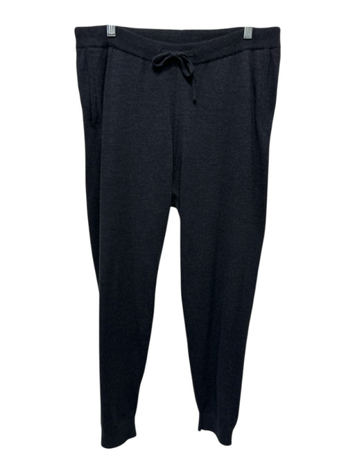 Sunspel Size L Black Wool Solid Men's Pants Black / L
