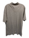 Zanone Size 56 Brown & Light Brown Linen Blend Striped Polo Men's Short Sleeve Brown & Light Brown / 56