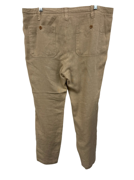 Hartford Size 52 Beige Linen Zip Fly Men's Pants Beige / 52