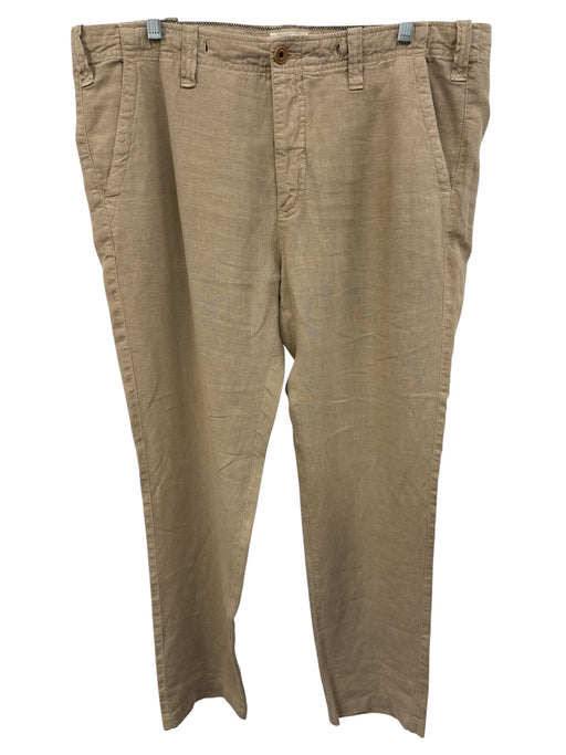 Hartford Size 52 Beige Linen Zip Fly Men's Pants Beige / 52