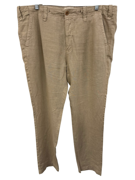 Hartford Size 52 Beige Linen Zip Fly Men's Pants Beige / 52
