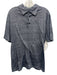 Zanone Size 52 Blue & White Cotton Striped Polo Men's Short Sleeve Blue & White / 52