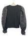 Sea New York Size XS Black Wool & Polyester Long puff sleeve Eyelet Sweater Black / XS