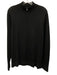 Sunspel Size L Black Wool Solid Quarter Zip Men's Sweater Black / L