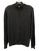 Sunspel Size L Dark Gray Wool Solid Quarter Zip Men's Sweater Dark Gray / L