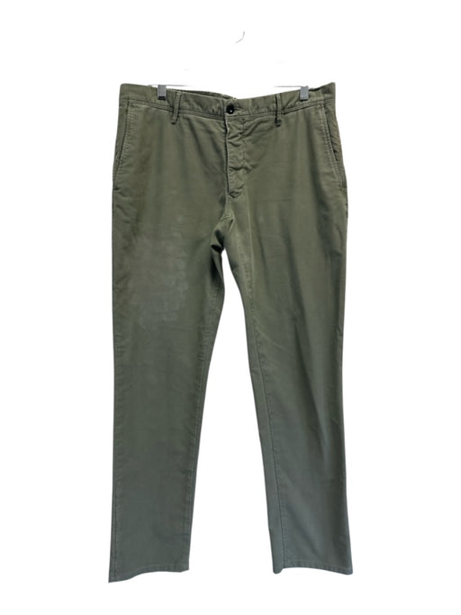 Incotex AS IS Size 36 Green Cotton Solid Slim Khakis Men's Pants Green / 36