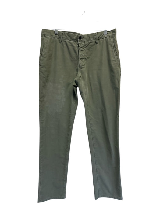 Incotex AS IS Size 36 Green Cotton Solid Slim Khakis Men's Pants Green / 36